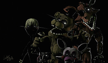 Five Nights At Freddy's, Phantom Freddy (Five Nights At Freddy's), Phantom Mangle (Five Nights At Freddy's), Five Nights At Freddy's 3, Video Game, Phantom Foxy (Five Nights At Freddy's), Phantom Puppet (Five Nights At Freddy's) HD wallpaper