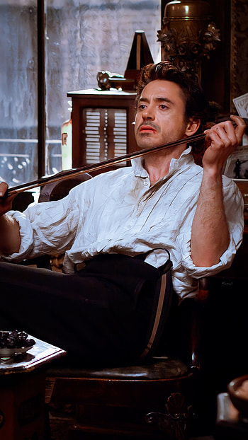 Sherlock Holmes, dress shirt, Robert Downey Jr HD phone wallpaper