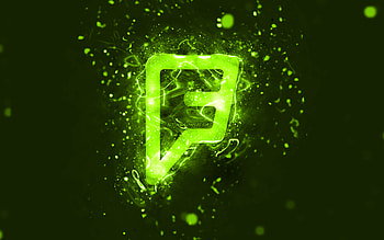 Foursquare lime logo, , lime neon lights, creative, lime abstract background, Foursquare logo, social network, Foursquare HD wallpaper