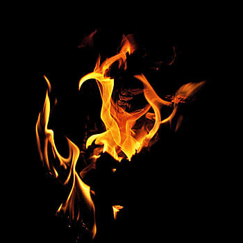 Fire, Bonfire, Dark, Flame HD phone wallpaper