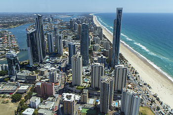 Gold Coast, Australia, Beach, Coastline, Ocean, Queensland, Sea, Skyscraper, Cities HD wallpaper