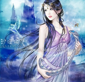 Water girl, blue, girl, water HD wallpaper