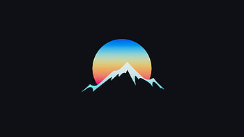 Minimalist Sunset In Hill 1440P Resolution , Minimalist , , and Background HD wallpaper