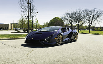 Lamborghini Sian, 2021, front view, exterior, blue supercar, new blue Sian, Italian sports cars, Lamborghini HD wallpaper