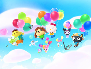 Hello Kitty Island Adventure — Balloon Sky, Hello Kitty Island Adventure, Hello Kitty HD wallpaper