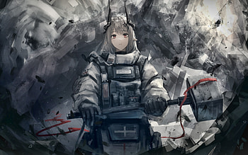 Mudrock, , darkness, ArKnights, manga, protagonist, ArKnights characters, Mudrock ArKnights HD wallpaper