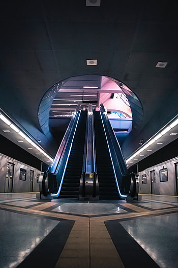 Interior, Miscellanea, Miscellaneous, Station, Metro, Subway, Escalator HD phone wallpaper