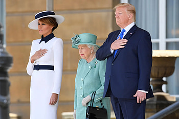 Donald Trump and Elizabeth II, Melania Trump HD wallpaper