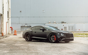 Bentley Continental GT, black sports coupe, matt black Continental GT, tuning Continental GT, British cars, Bentley HD wallpaper
