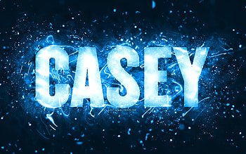 Happy Birtay Casey, , blue neon lights, Casey name, creative, Casey Happy Birtay, Casey Birtay, popular american male names, with Casey name, Casey HD wallpaper