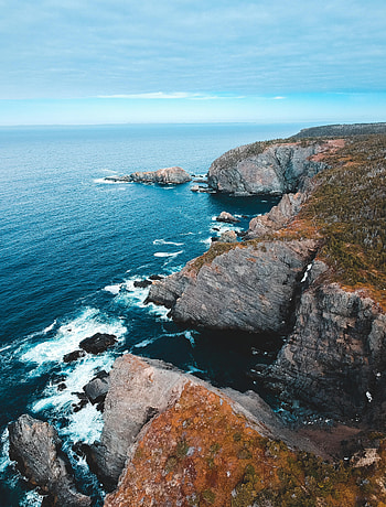 Nature, Sea, Rocks, Precipice, Break, Foam, Surf HD phone wallpaper