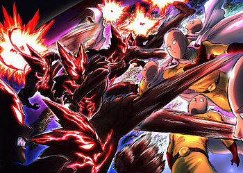 Saitama VS Monster Garou, One-Punch Man, Saitama (One-Punch Man), Garou (One-Punch Man) HD wallpaper
