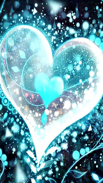 Blue Heart, artistic, heart HD phone wallpaper