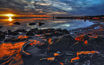 Unreal sunset, sky, unreal, sunset, beauty HD wallpaper