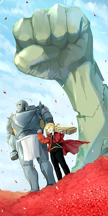 Edward Elric, Alphonse Elric, Fullmetal Alchemist Brotherhood, Artwork HD phone wallpaper