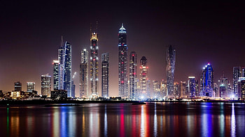 Dubai , Dubai skyline, Skyscrapers, Dubai city HD wallpaper