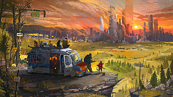 After The Fall Camping, artist, artwork, digital-art, artstation HD wallpaper