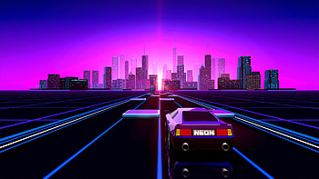 Way To Retrowave City, retrowave, artist, artwork, digital-art, neon, cars HD wallpaper