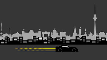 Minimalist Night Drive — Abstract Skyline, Abstract, minimalist HD wallpaper