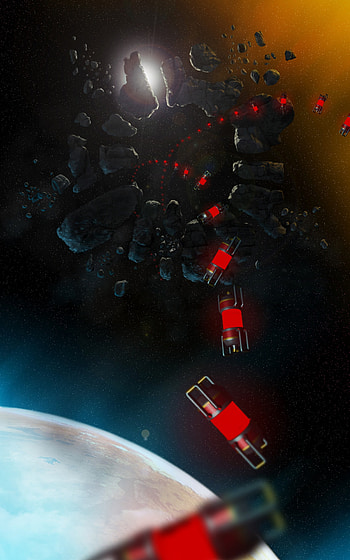 Universe, Stars, Shining, Asteroids, Capsules HD phone wallpaper
