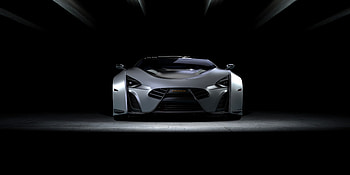 Sports, Cars, Dark, Car, Front View, Machine, Grey, Sports Car HD wallpaper