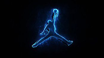 Neon, Jumpman Logo HD wallpaper