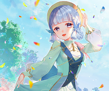 Kamisato Ayaka, Kamisato Ayaka (Genshin Impact), video game, Genshin Impact HD wallpaper