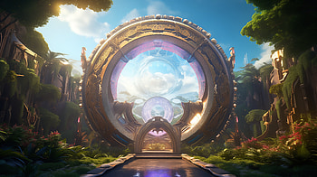 Futuristic Stargate Structure, Stargate, Sci Fi, Structure, futuristic HD wallpaper