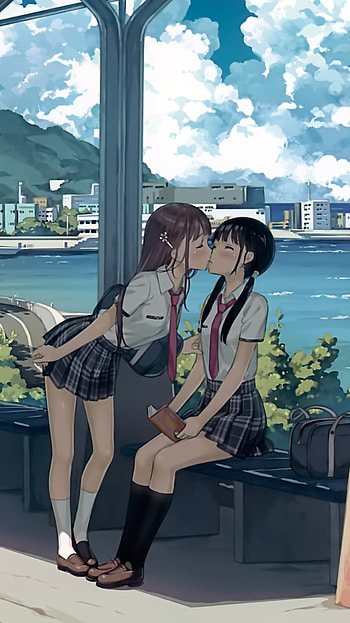 Seaside Kiss — Original Yuri Anime, Anime, Original HD phone wallpaper