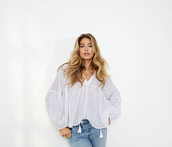 Minimal, white top, Doutzen Kroes HD wallpaper