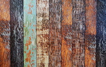 Vibrant multicolor rustic wood plank texture ideal for backgrounds HD wallpaper