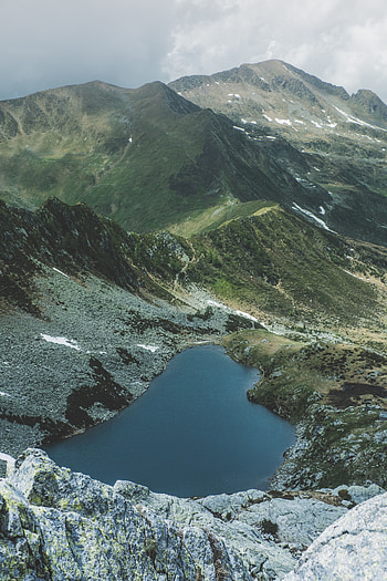 Landscape, Nature, Mountains, View From Above, Lake, Mountain Range HD phone wallpaper