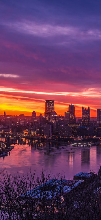 Pittsburgh , Ethan Peltier, Skyline HD phone wallpaper