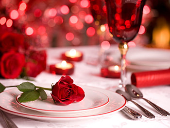 Romantic dinner, entertainment, atmosphere, magnificent, beautiful, precious, romantic table, fashion, foreverroses, life, love, lights, hot red, candles, together HD wallpaper