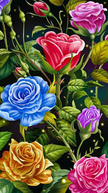 Roses, art HD phone wallpaper