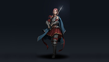 Woman warrior, artwork, minimal HD wallpaper