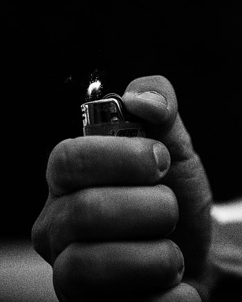 Hand, Sparks, Miscellanea, Miscellaneous, Bw, Chb, Lighter HD phone wallpaper