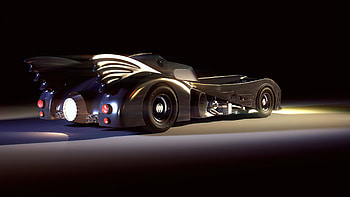 Batmobile, Rear view HD wallpaper
