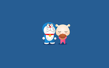 Doraemon Minimalism, doraemon, cartoons, minimalism HD wallpaper