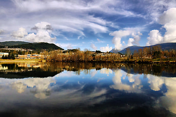 Nature, Water, Reflection, Shore, Bank, Land, Island HD wallpaper