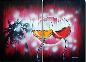Dancing in The Rain, dancing, rain, multi color, glass, wine HD wallpaper