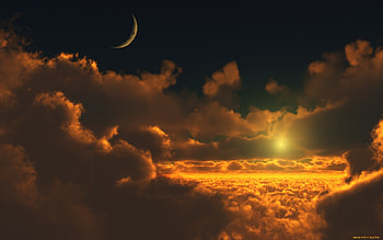 Landscape, Sky, Sun, Clouds HD wallpaper