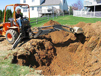 Back Ho, shovel, dirt, dig, man HD wallpaper