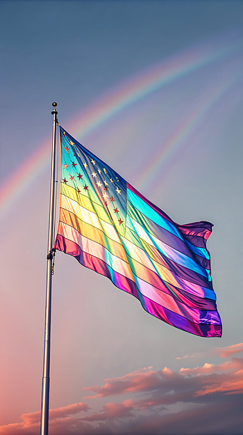 Vibrant Flag for Your , flag, rainbow, symbol HD phone wallpaper