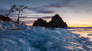 Turquoise ice, Lake Baikal, Mesmerizing beauty, Frozen wonderland HD wallpaper