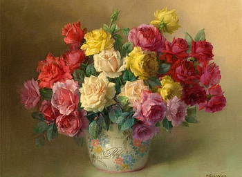 Soft Rose Painting, pastel, roses, painting, soft, colors, vase, beautiful HD wallpaper