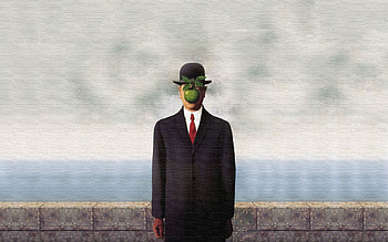 The Son of Man, Magritte HD wallpaper