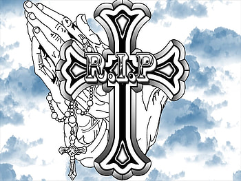 R I P HEAVEN, sky, prayinghands, heaven, rip HD wallpaper