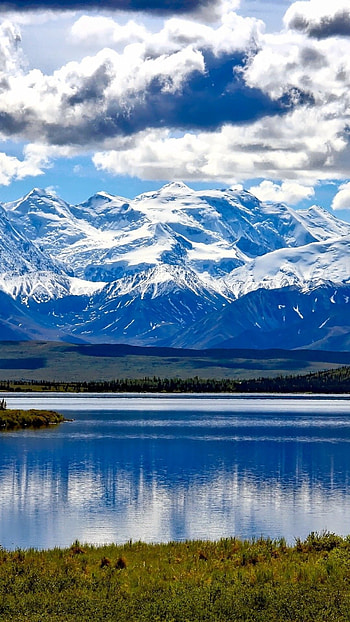 Alaska travels, Denali National Park, Mount McKinley, Majestic landscape HD phone wallpaper