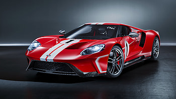 Ford GT '67 Heritage Edition, sports car, red HD wallpaper